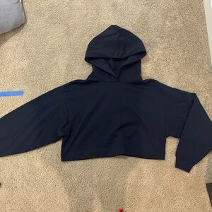 Alo cropped hoodie-navy